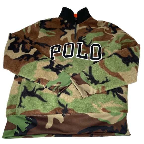 Polo Ralph Lauren Camo Fleece Quarter Zip Pullover - Picture 4 of 9